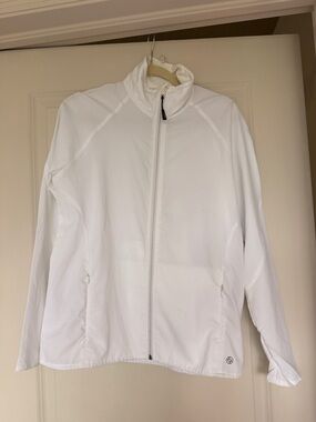 Lija White Full-Zip Active Utility Jacket